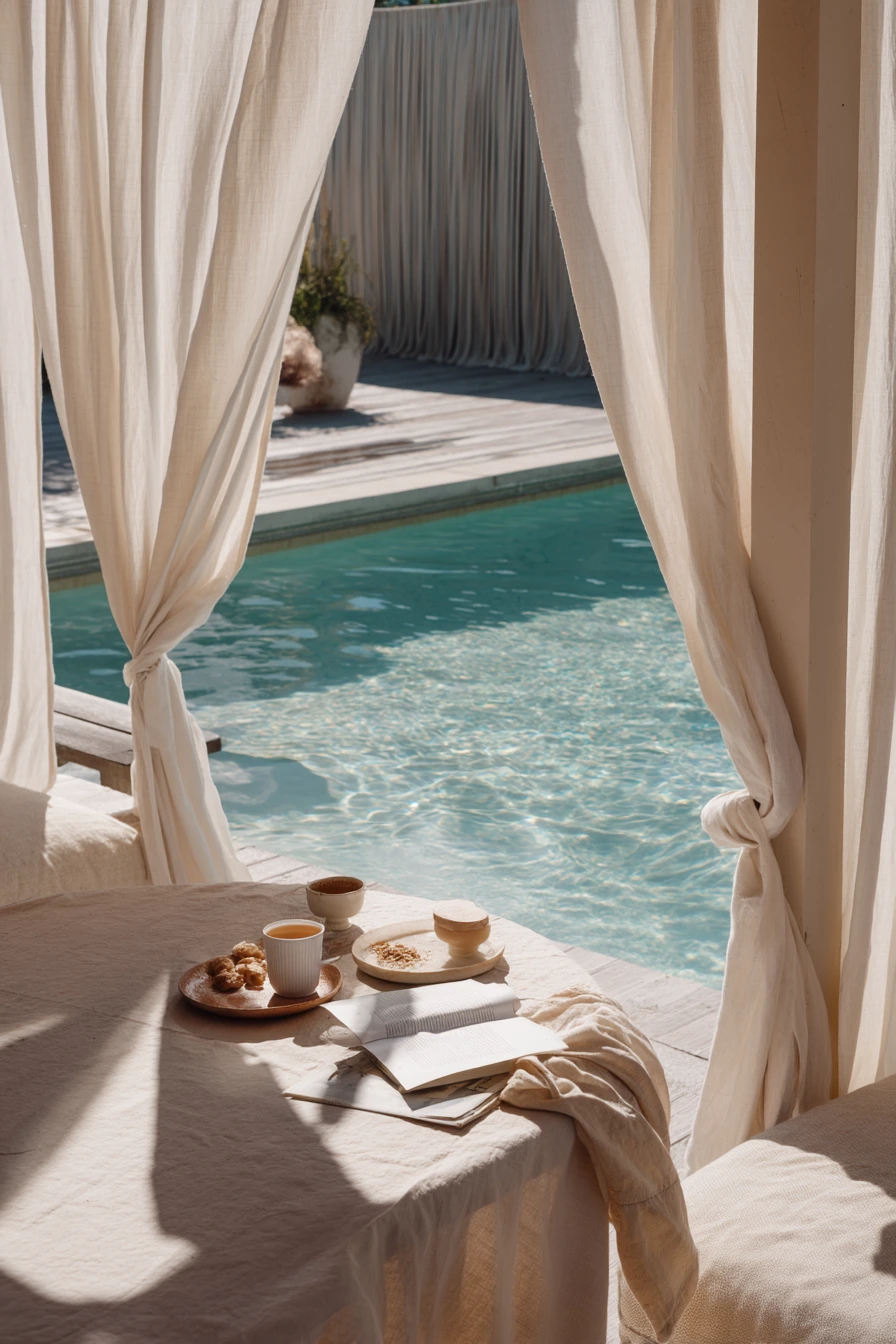 Renter-Friendly Pergola Curtain Shade