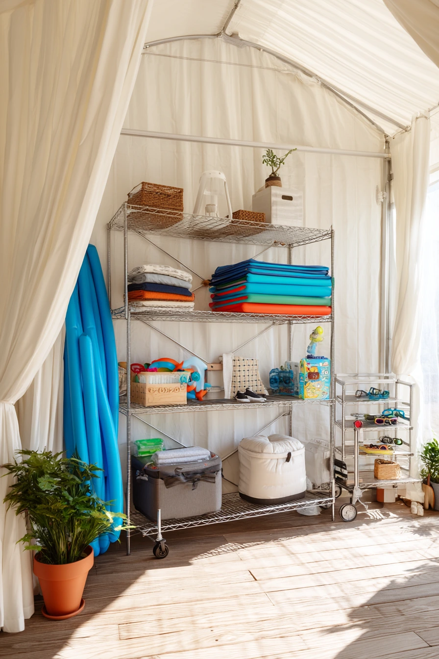 Renter-Friendly Pool Cabana Storage