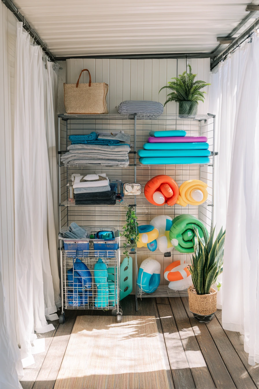 Renter-Friendly Pool Cabana Storage