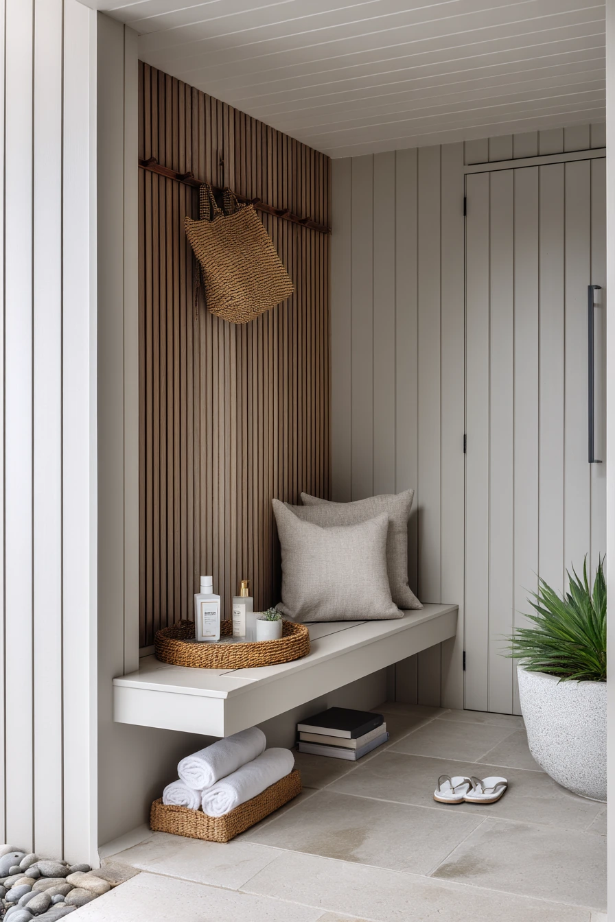 Minimal Resort-Style Pool Shed