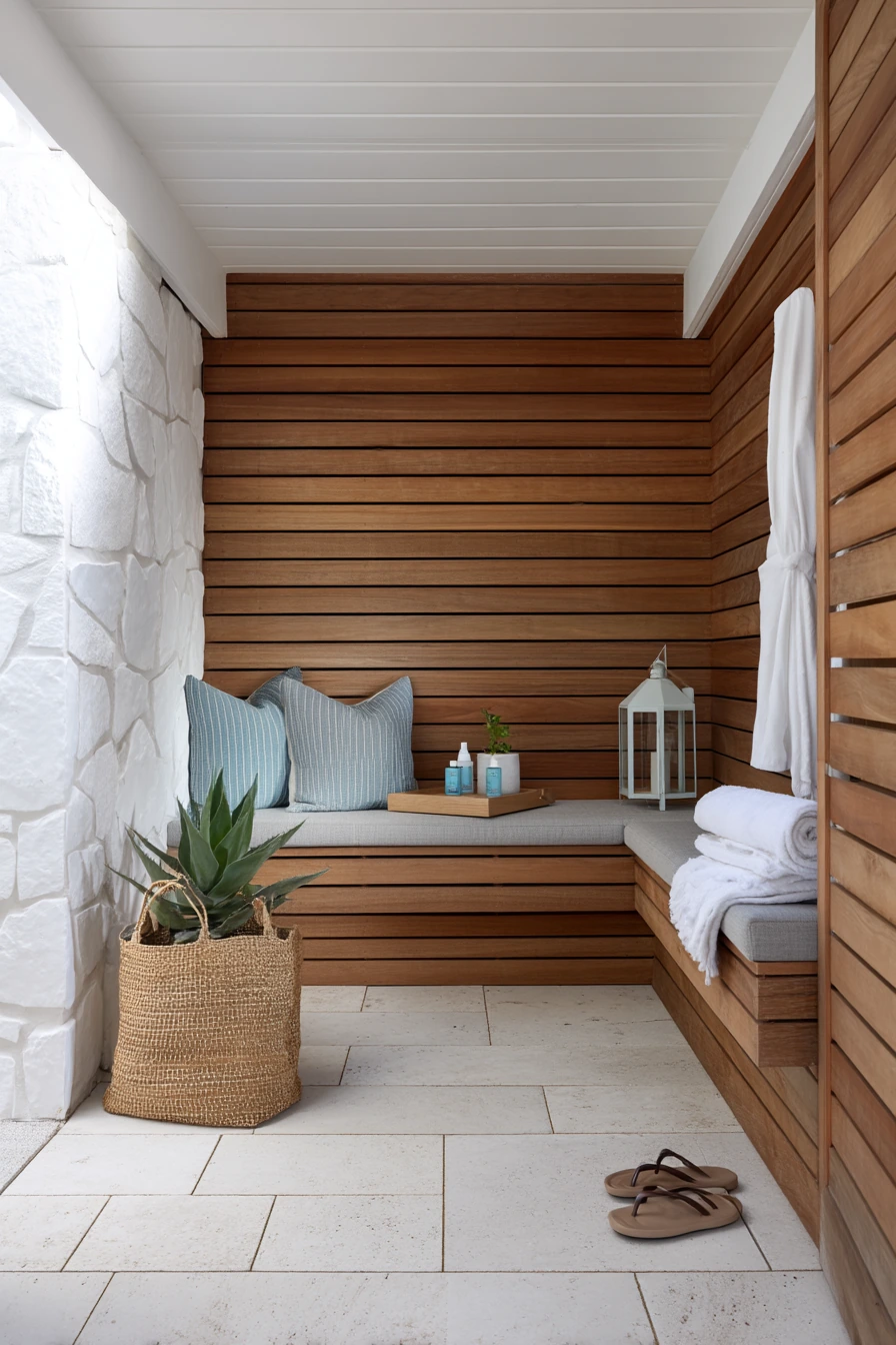 Minimal Resort-Style Pool Shed