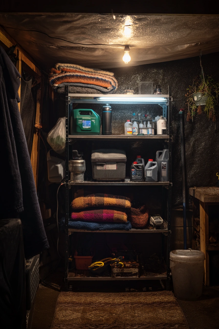 Winterized Pool Shed Utility Room