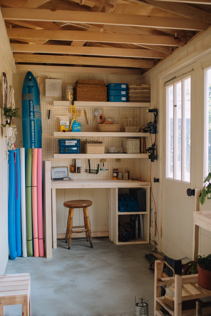 Compact Pool Shed Workshop
