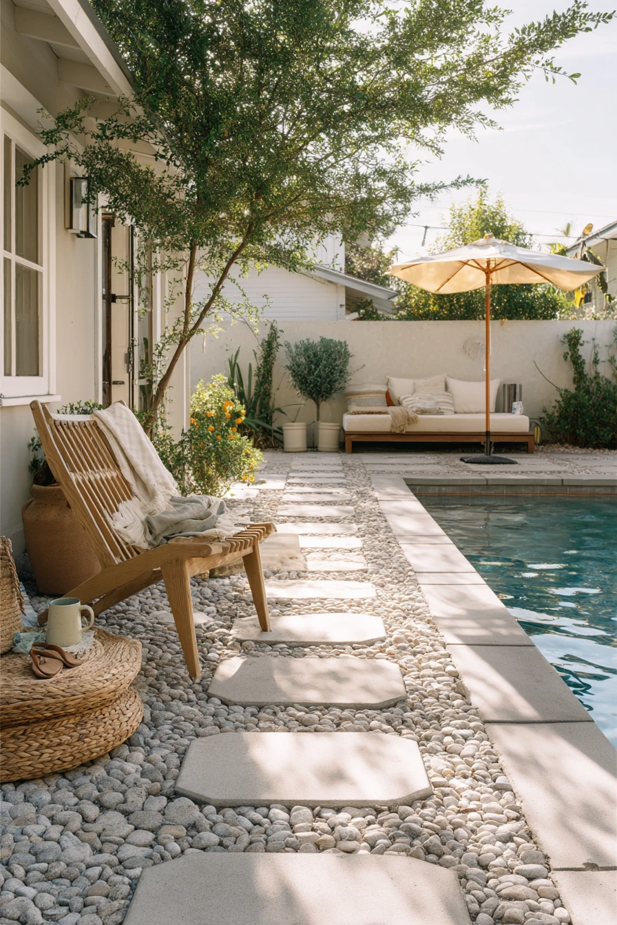 Renter-Friendly Poolside Stepping Stones