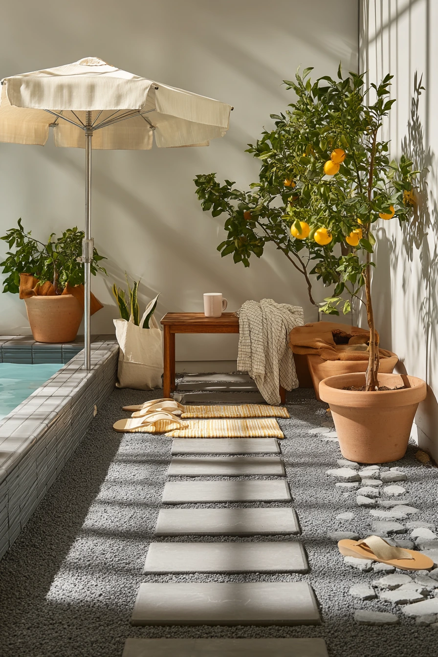 Renter-Friendly Poolside Stepping Stones