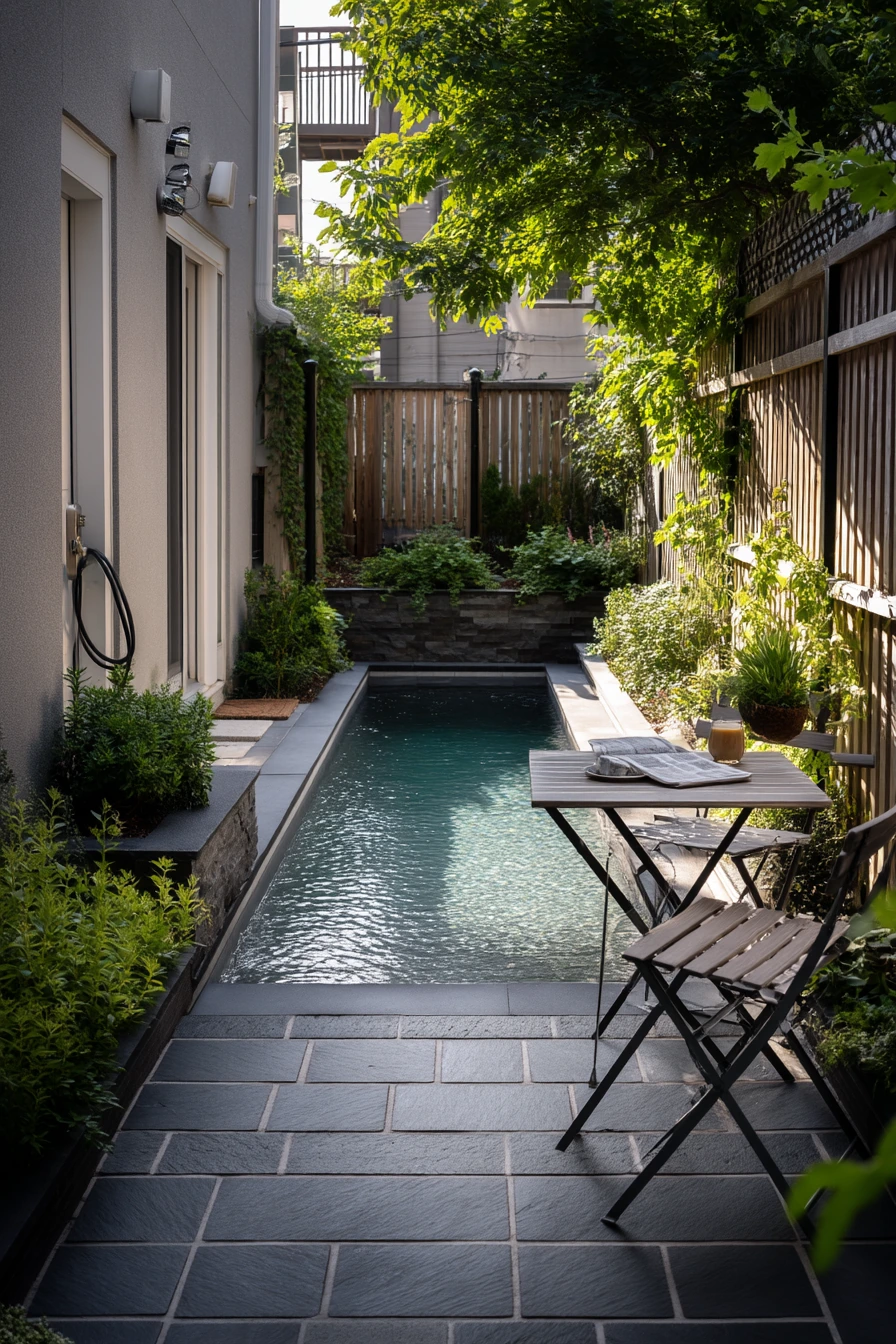 Small Pool Walkway for Tight Urban Yards