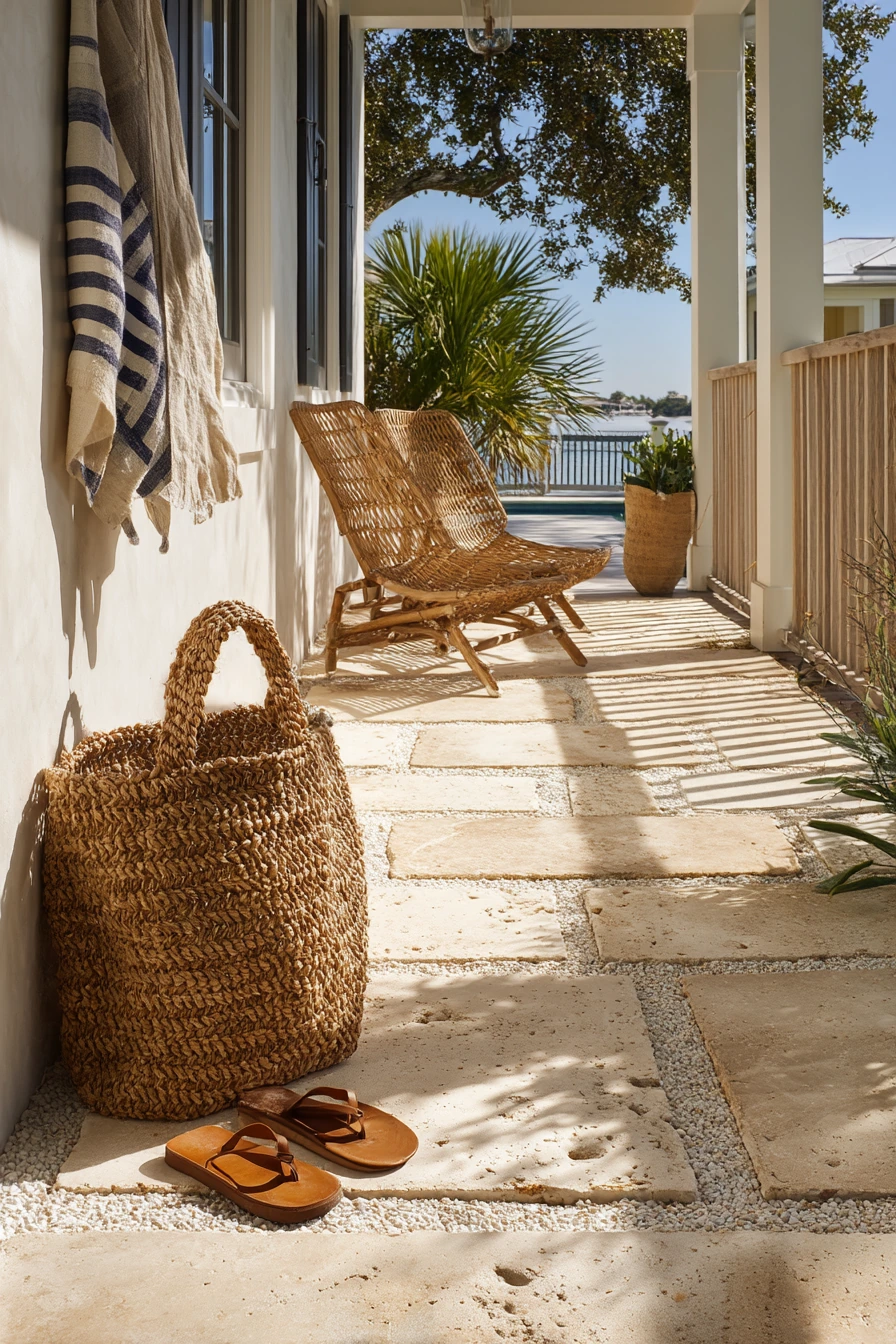 Coastal Pool Path with Breezy Everyday Details