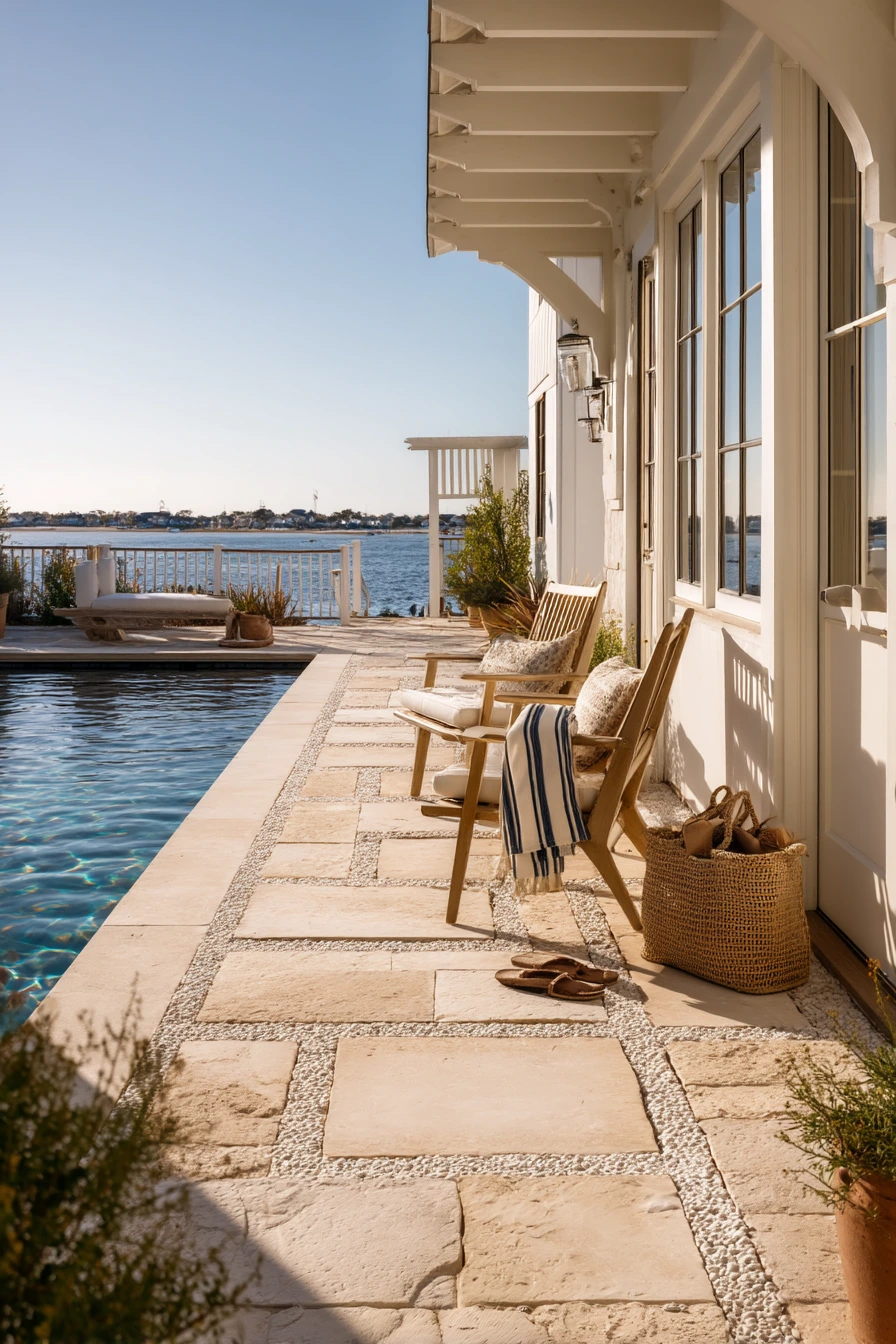 Coastal Pool Path with Breezy Everyday Details