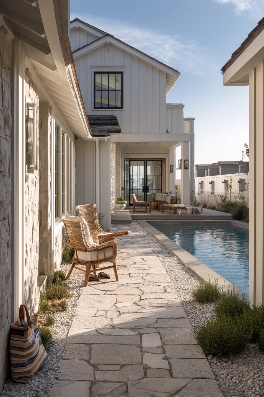 Coastal Pool Path with Breezy Everyday Details
