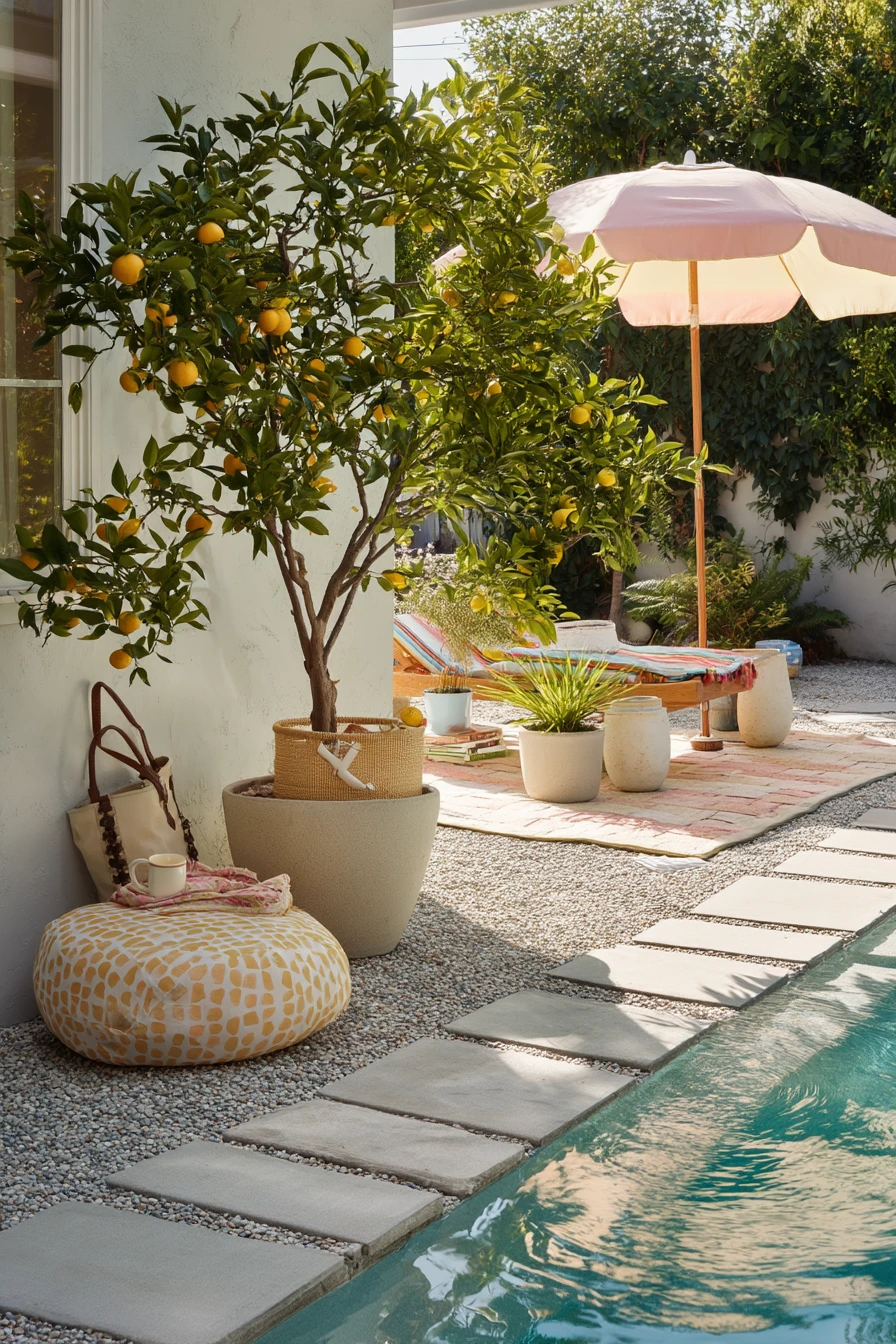 Renter-Friendly Poolside Stepping Stones