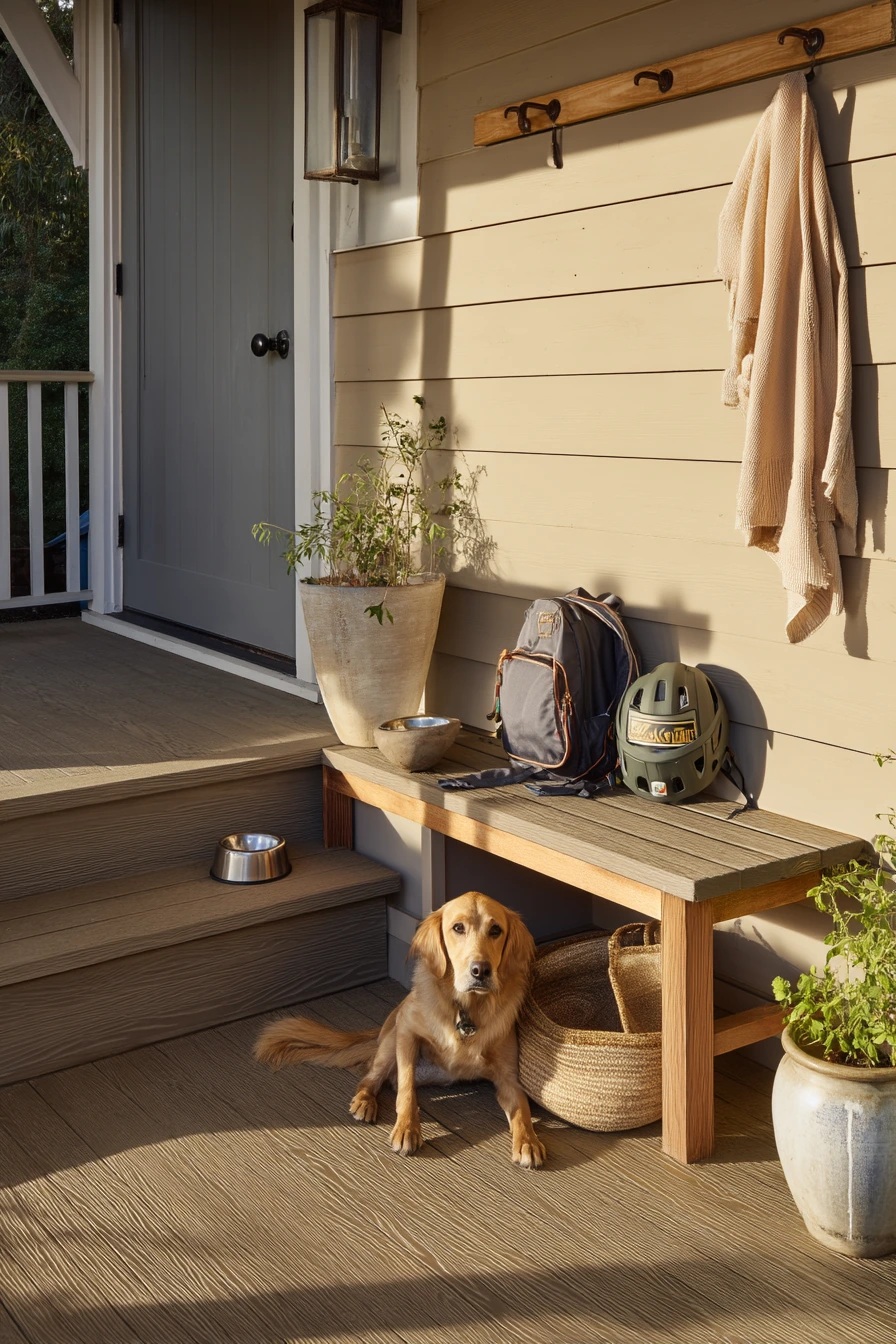 Composite Deck Boards for a Busy Backyard Entry
