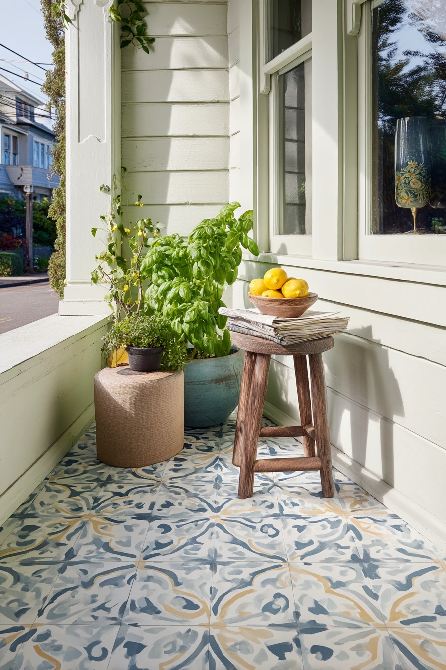 Tile Porch With Pattern and Personality