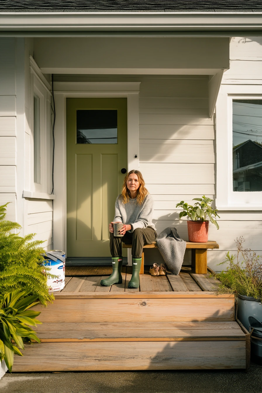 Budget-Friendly Painted Porch Boards