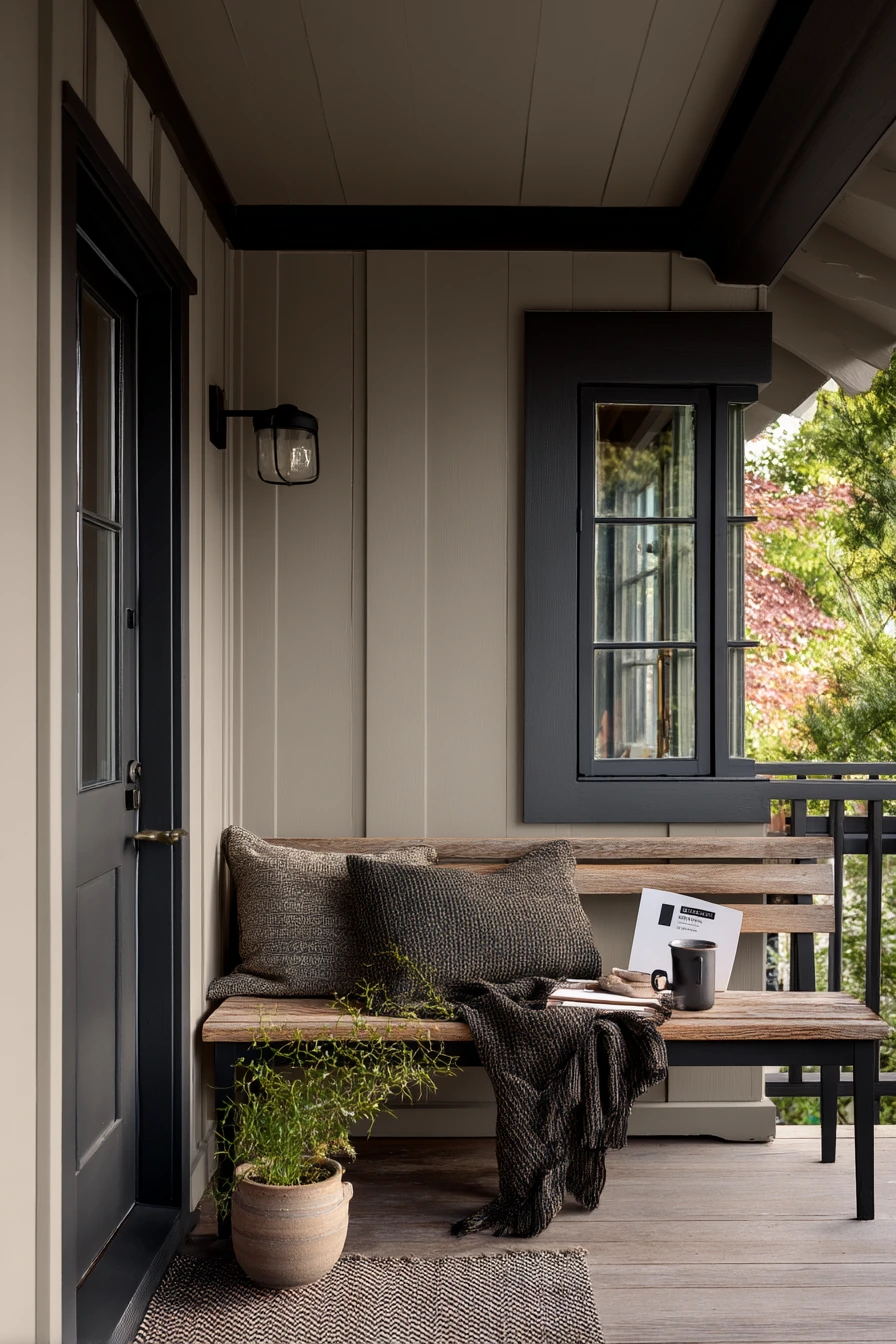 Moody Charcoal Porch Trim