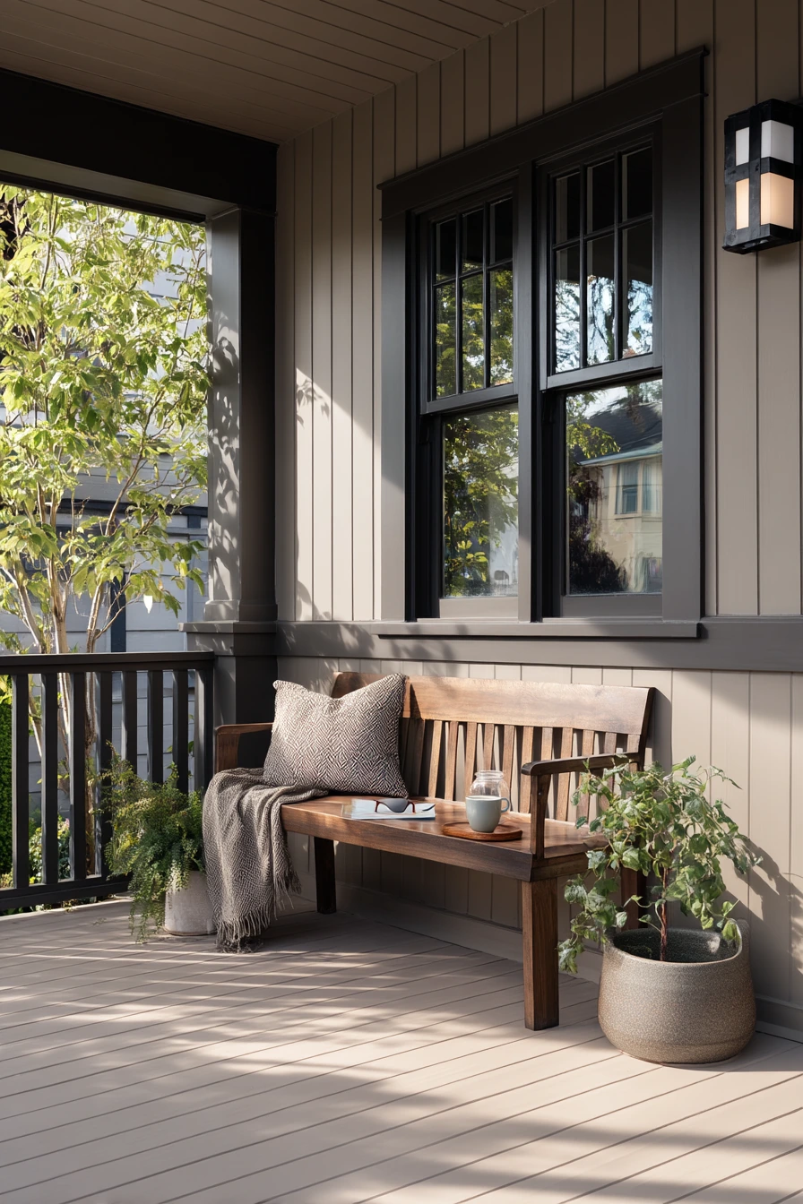 Moody Charcoal Porch Trim
