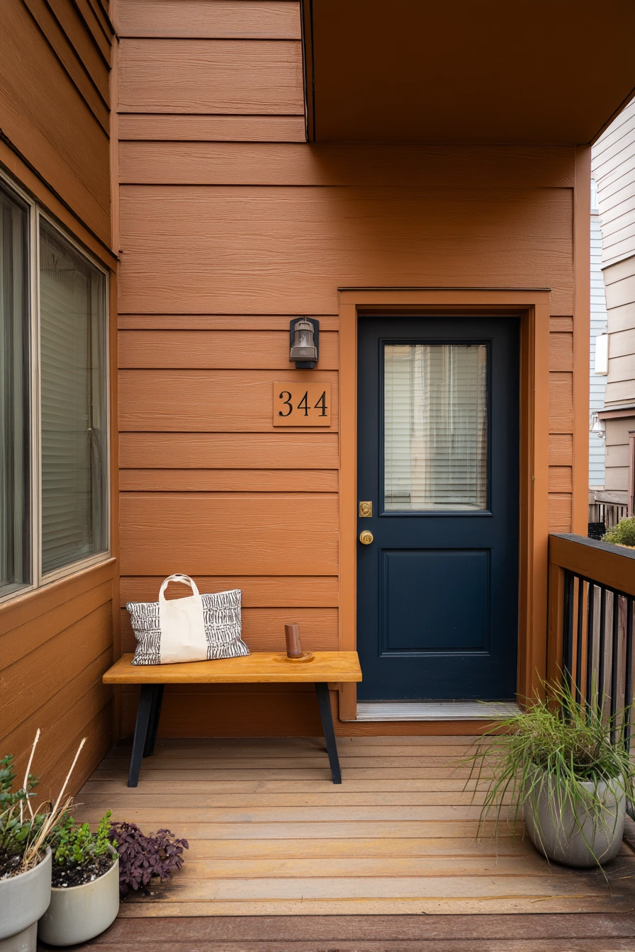 Small Porch, Bold Door Color