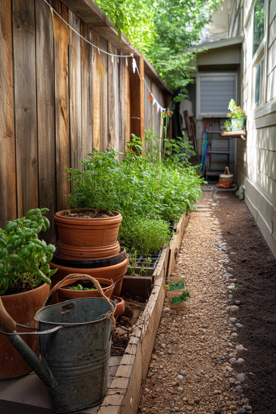 raised garden bed along fence ideas