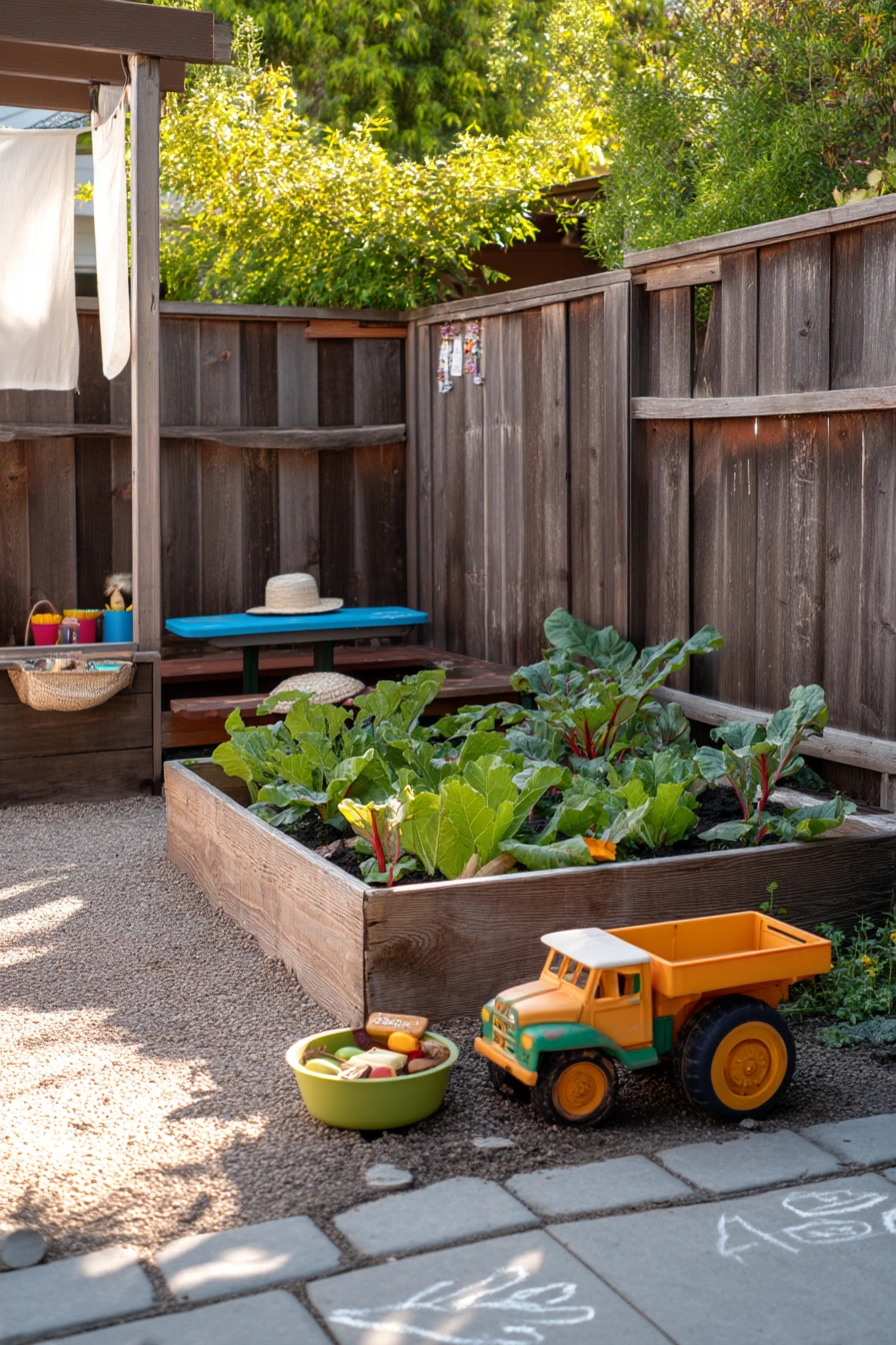 Kid-Friendly Backyard Boundary Garden