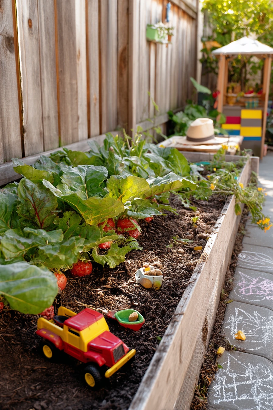 Kid-Friendly Backyard Boundary Garden