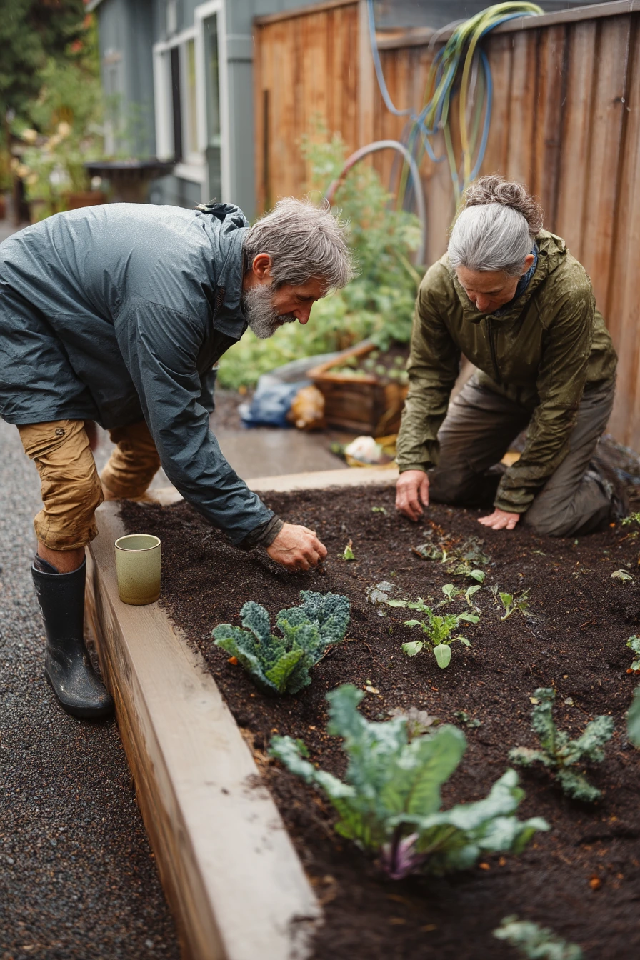 Rainy Day Maintenance Along the Fence