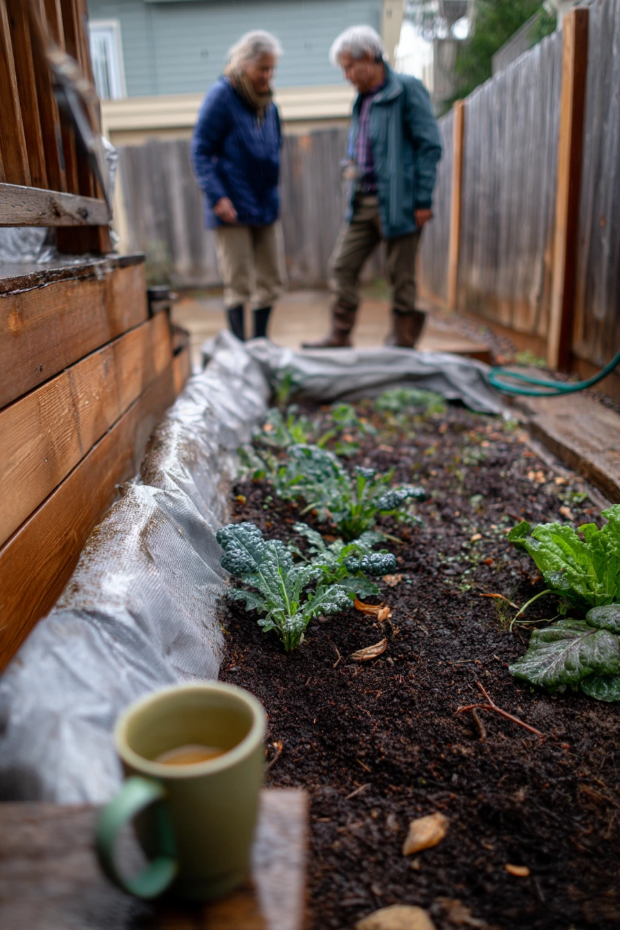 Rainy Day Maintenance Along the Fence