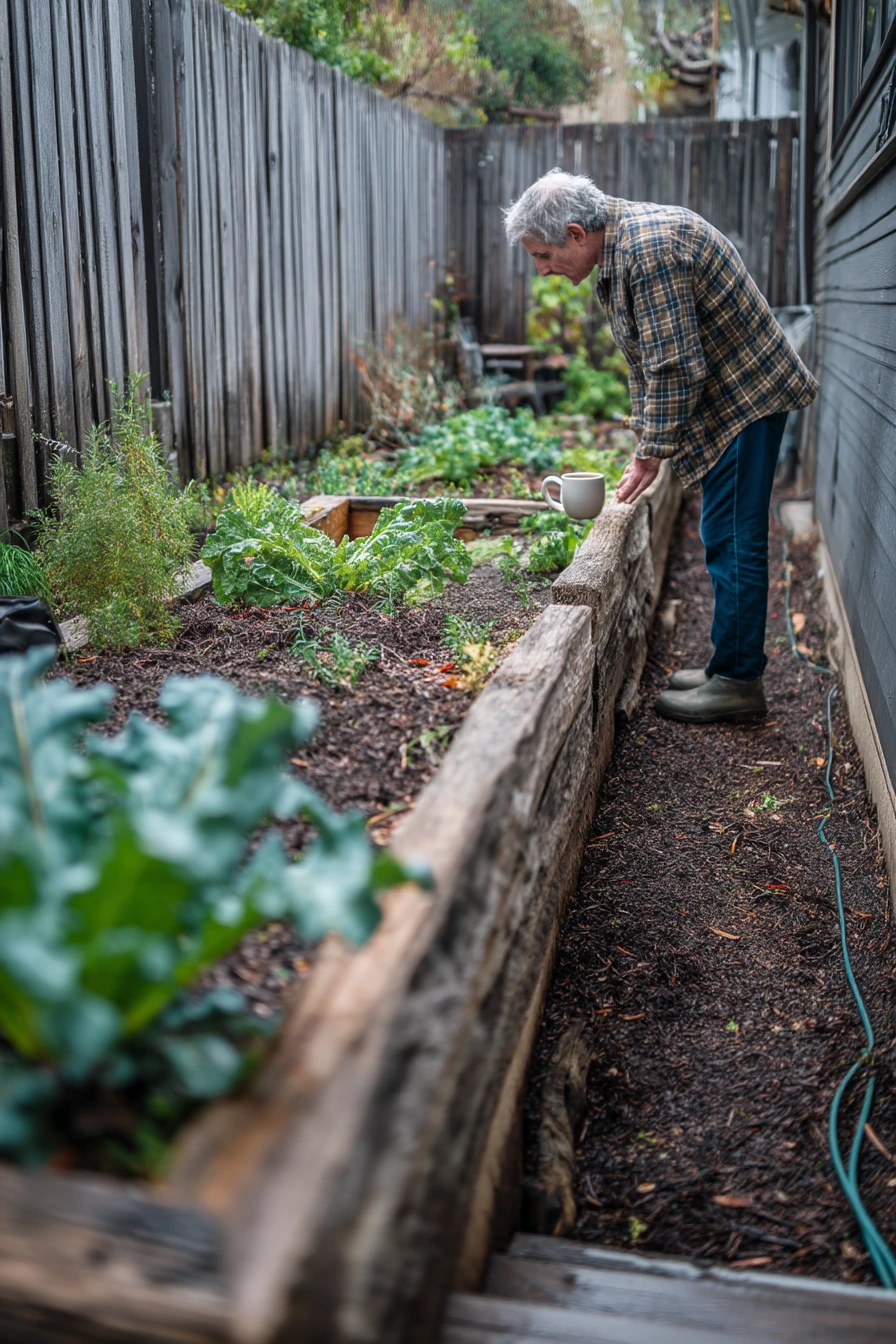 Rainy Day Maintenance Along the Fence