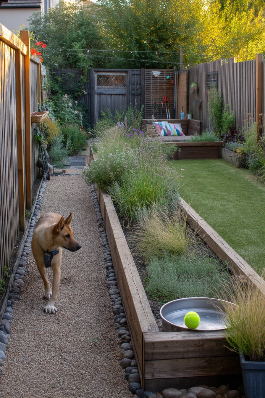 Pet-Friendly Garden Border for a Backyard