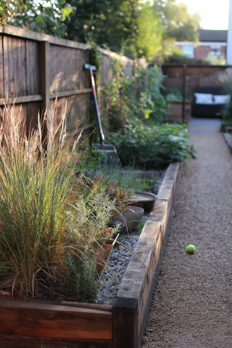 Pet-Friendly Garden Border for a Backyard
