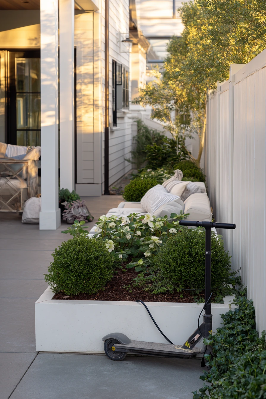 Low-Maintenance Evergreen Bed for the Fence