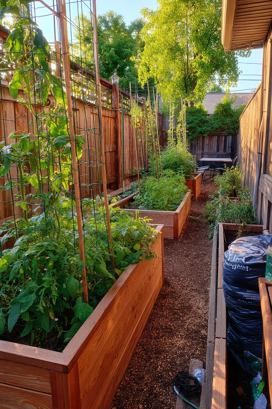 Small-Space Veggie Strip for a City Yard