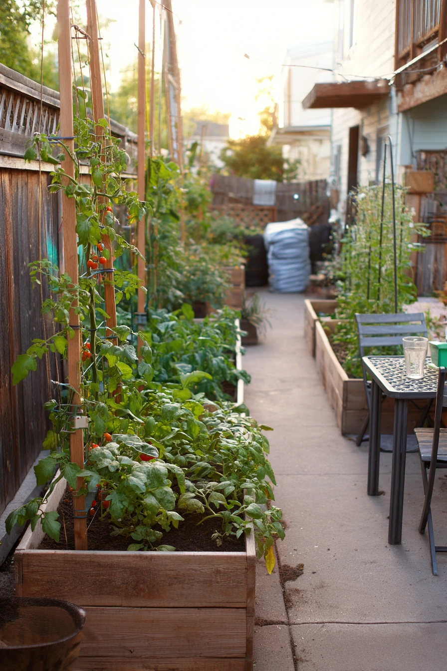 Small-Space Veggie Strip for a City Yard