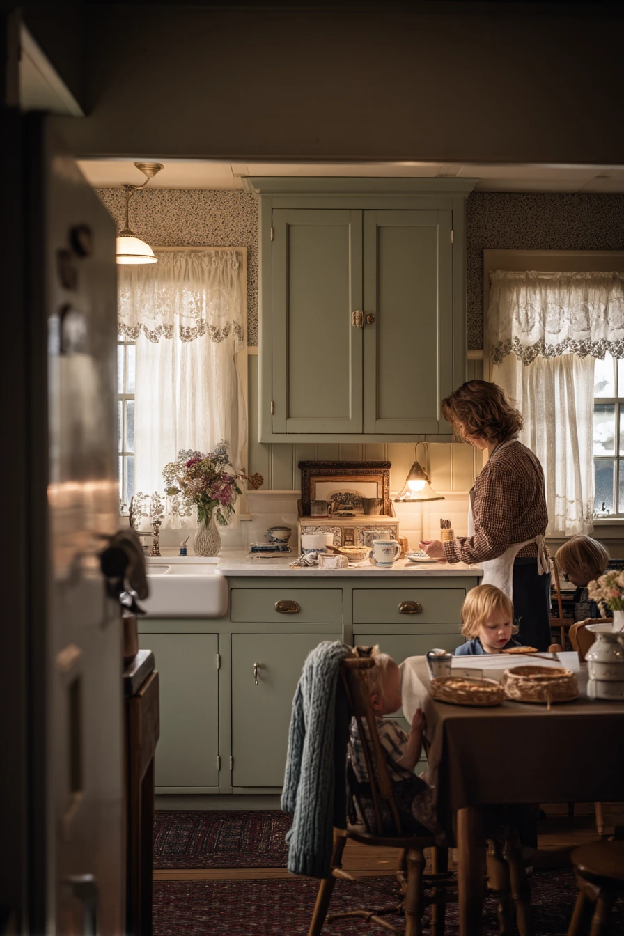 Grandma’s Sage Kitchen with Fresh Flowers