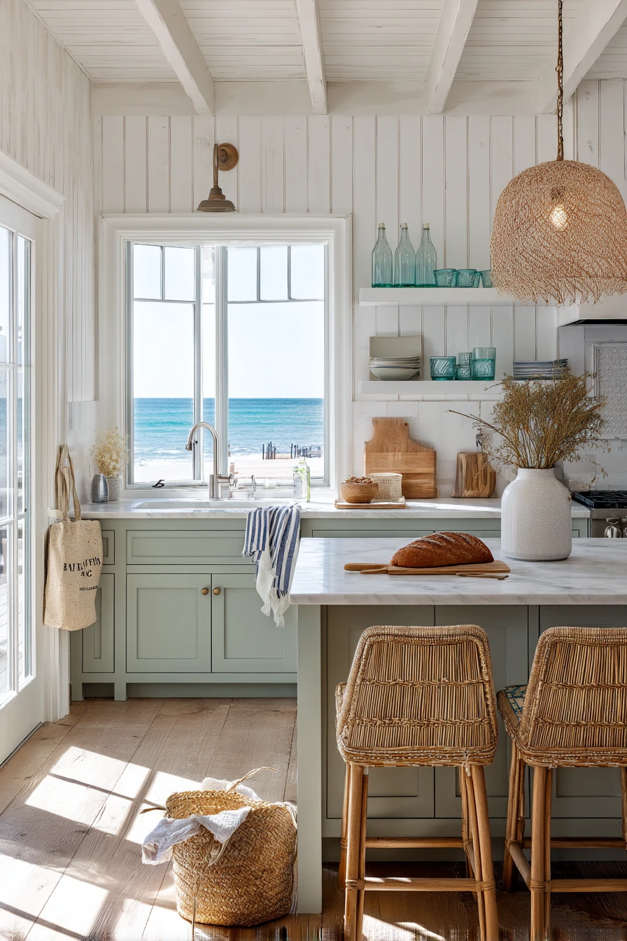 Coastal Sage Kitchen with Breezy Layers