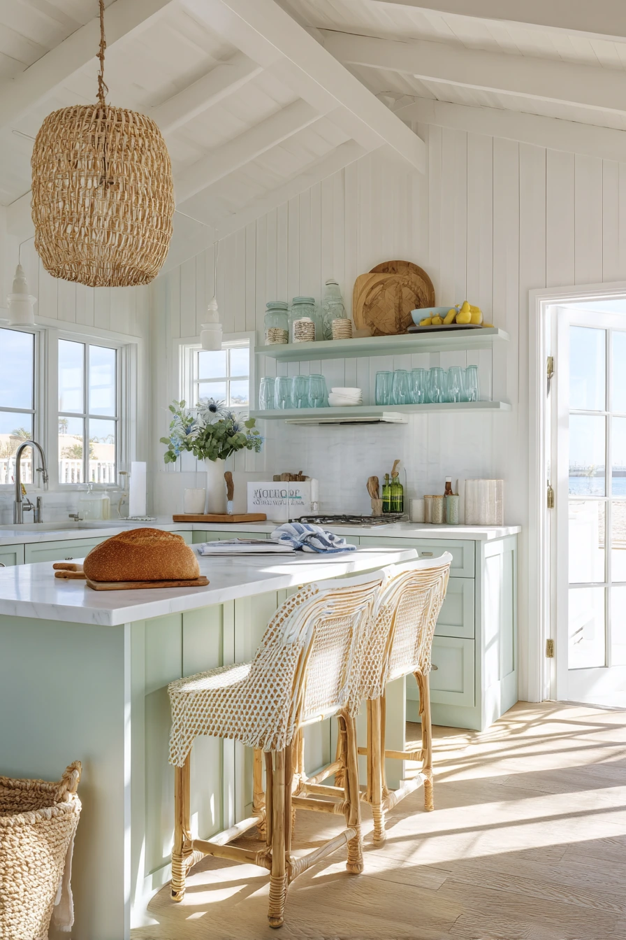 Coastal Sage Kitchen with Breezy Layers