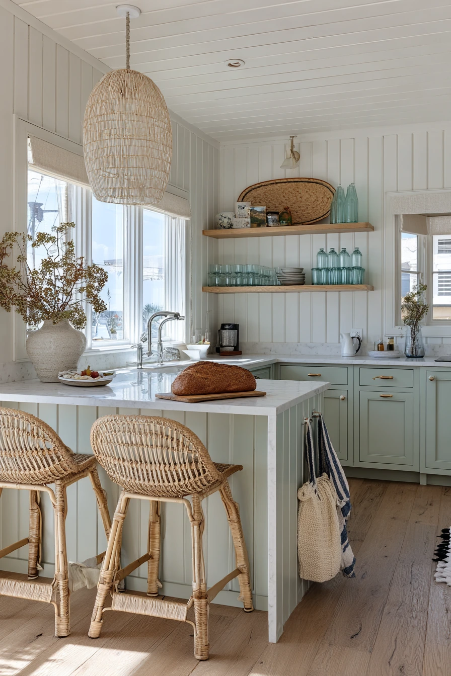 Coastal Sage Kitchen with Breezy Layers