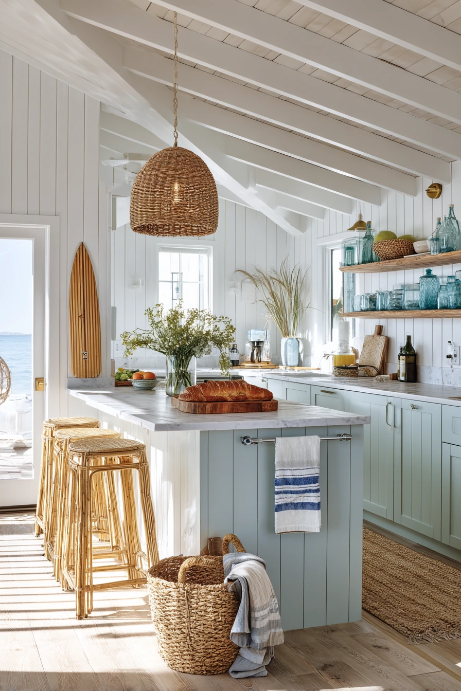 Coastal Sage Kitchen with Breezy Layers