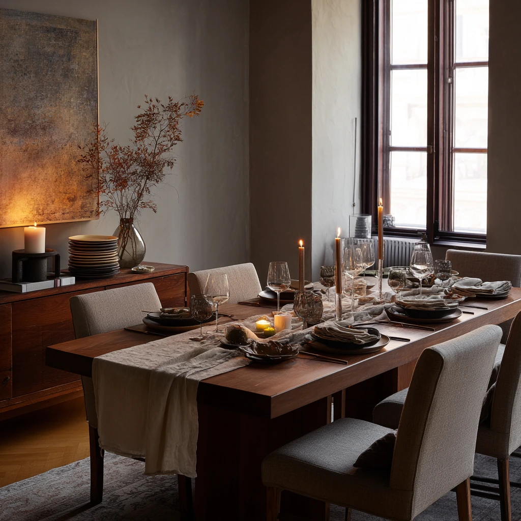 Dinner Party with Sage and Candlelight
