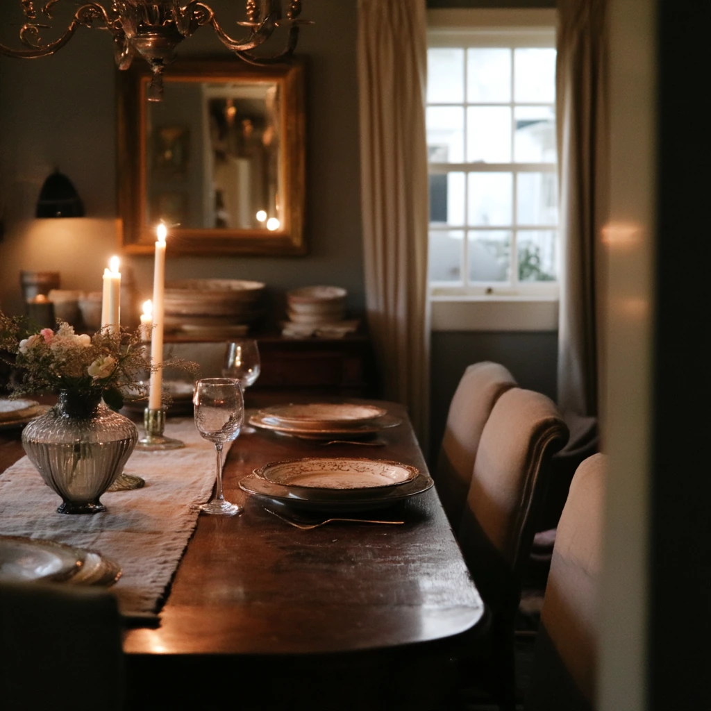 Dinner Party with Sage and Candlelight