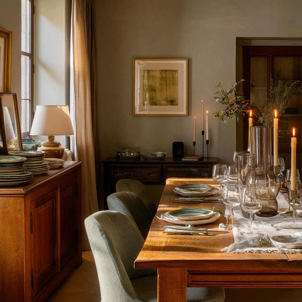 Dinner Party with Sage and Candlelight