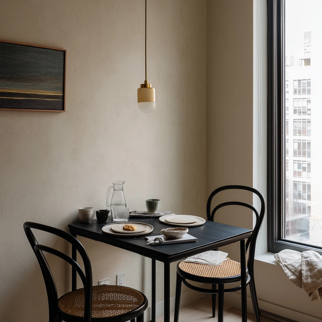 Modern Sage Dining Room for Two