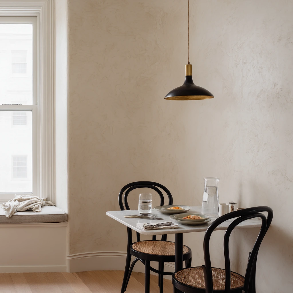 Modern Sage Dining Room for Two