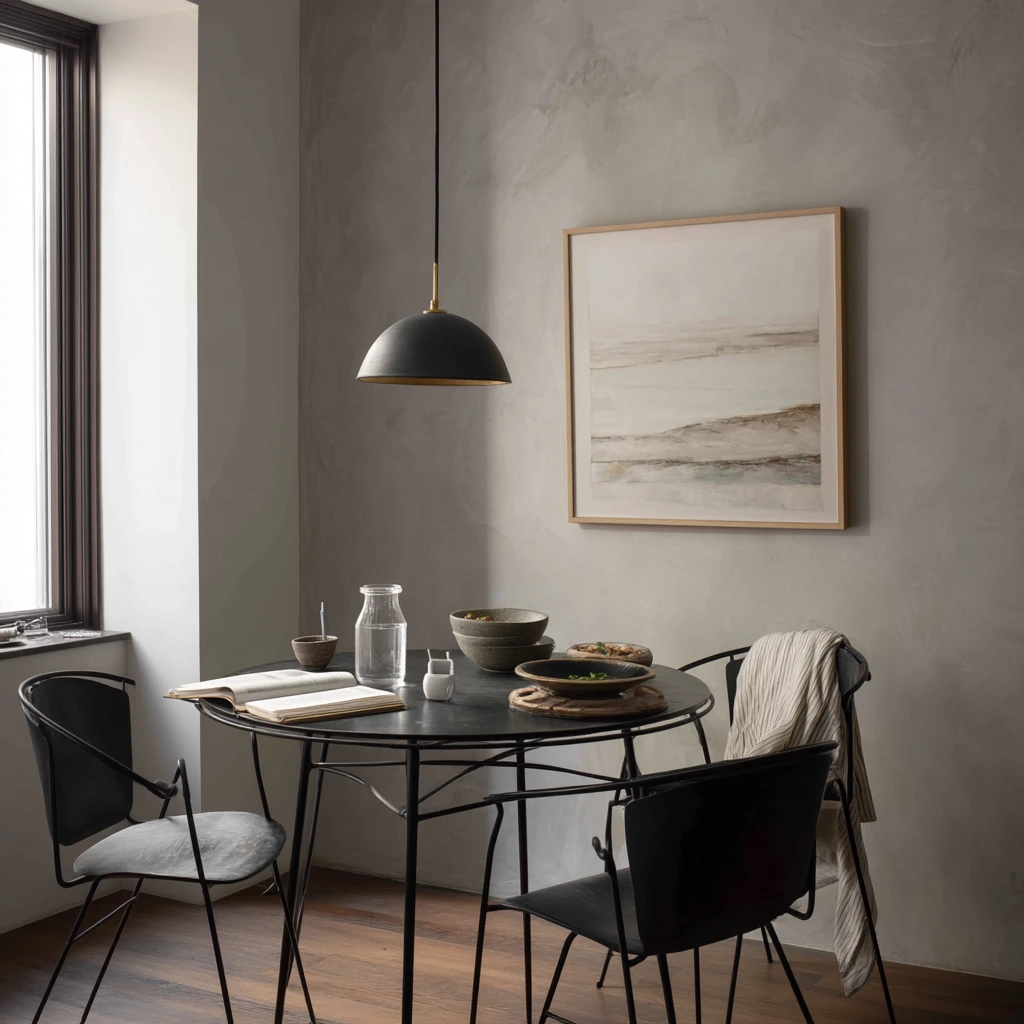 Modern Sage Dining Room for Two
