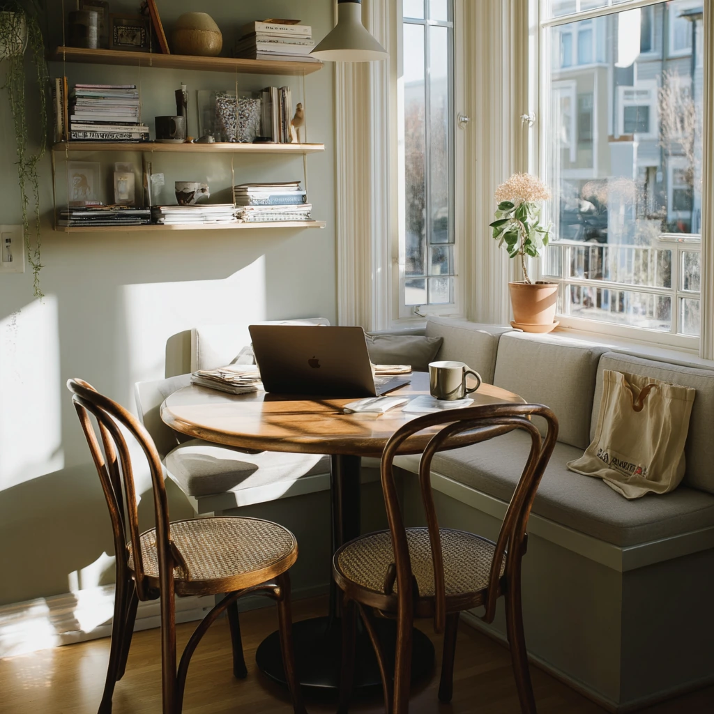 Small Apartment Sage Dining Nook