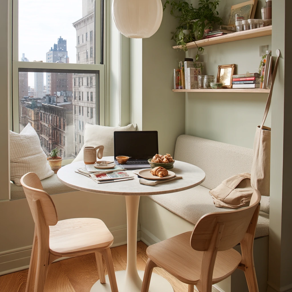 Small Apartment Sage Dining Nook