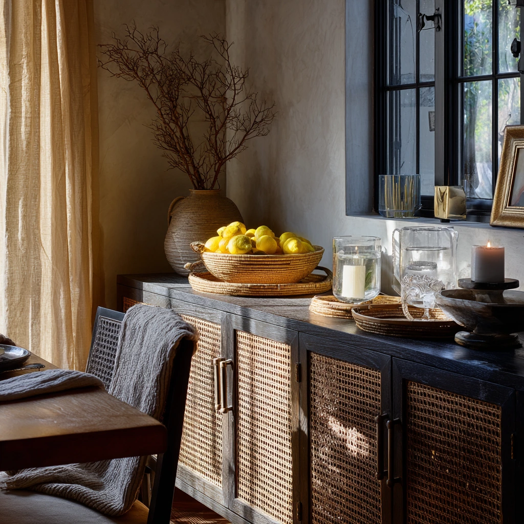 Slim Sideboard Storage in a Shared Dining Space