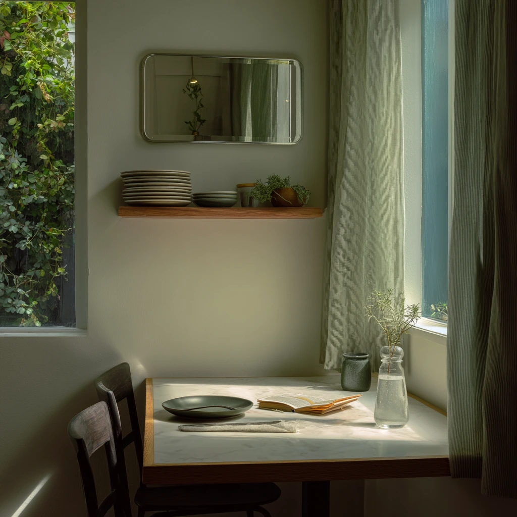 Window-Ledge Storage and Floating Shelf Styling