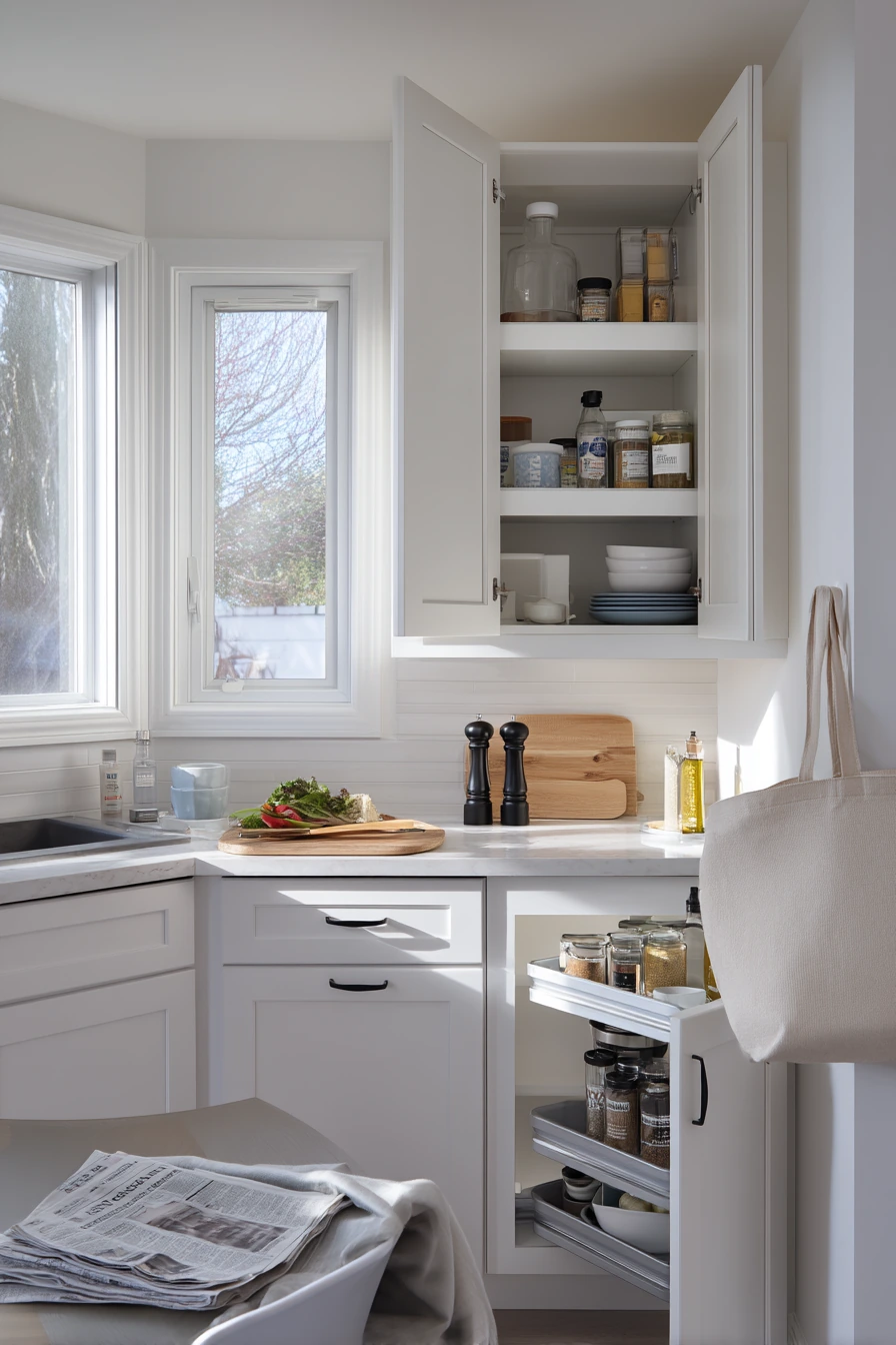 Corner Cabinet Hacks in a Compact Condo Kitchen