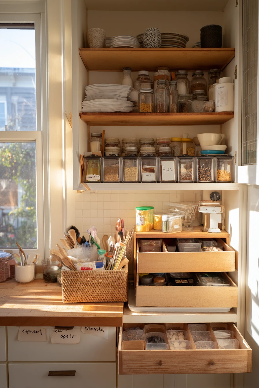 Budget DIY Drawer Dividers in a Starter Home Kitchen
