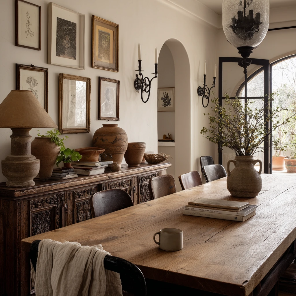 Spanish Dining Room with Collected Vintage Pieces