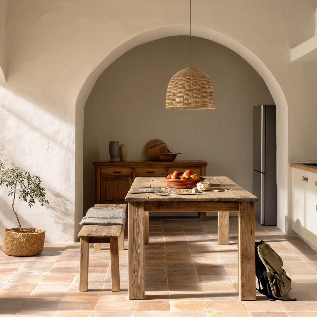 Open-Plan Spanish Dining Zone for Everyday Living